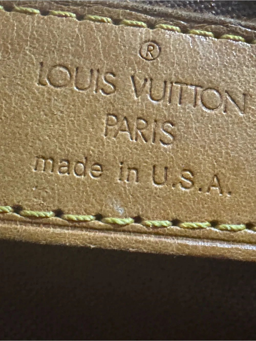 Louis Vuitton Monogram Canvas Tote in Brown and Tan As is! Strap needs repaired!